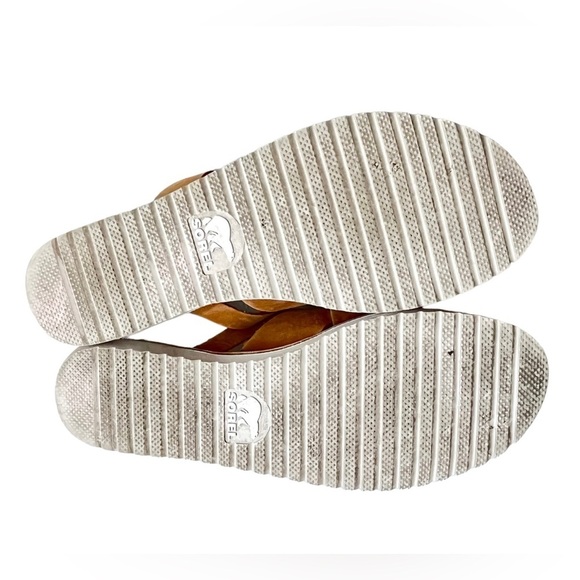 Sorel Ella slide leather sandals 10 camel - Picture 10 of 11